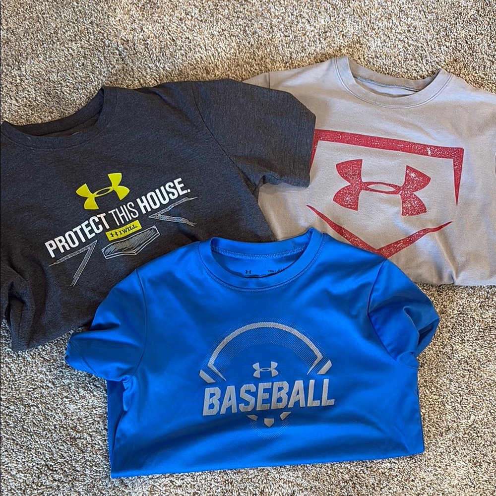 Under Armour Short Sleeve “Baseball” Tees YOUTH SMALL
